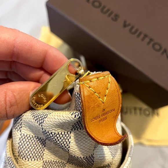 Louis Vuitton Totally Pm Zip 870953 White Damier Azur Canvas Tote - Picture 6 of 6